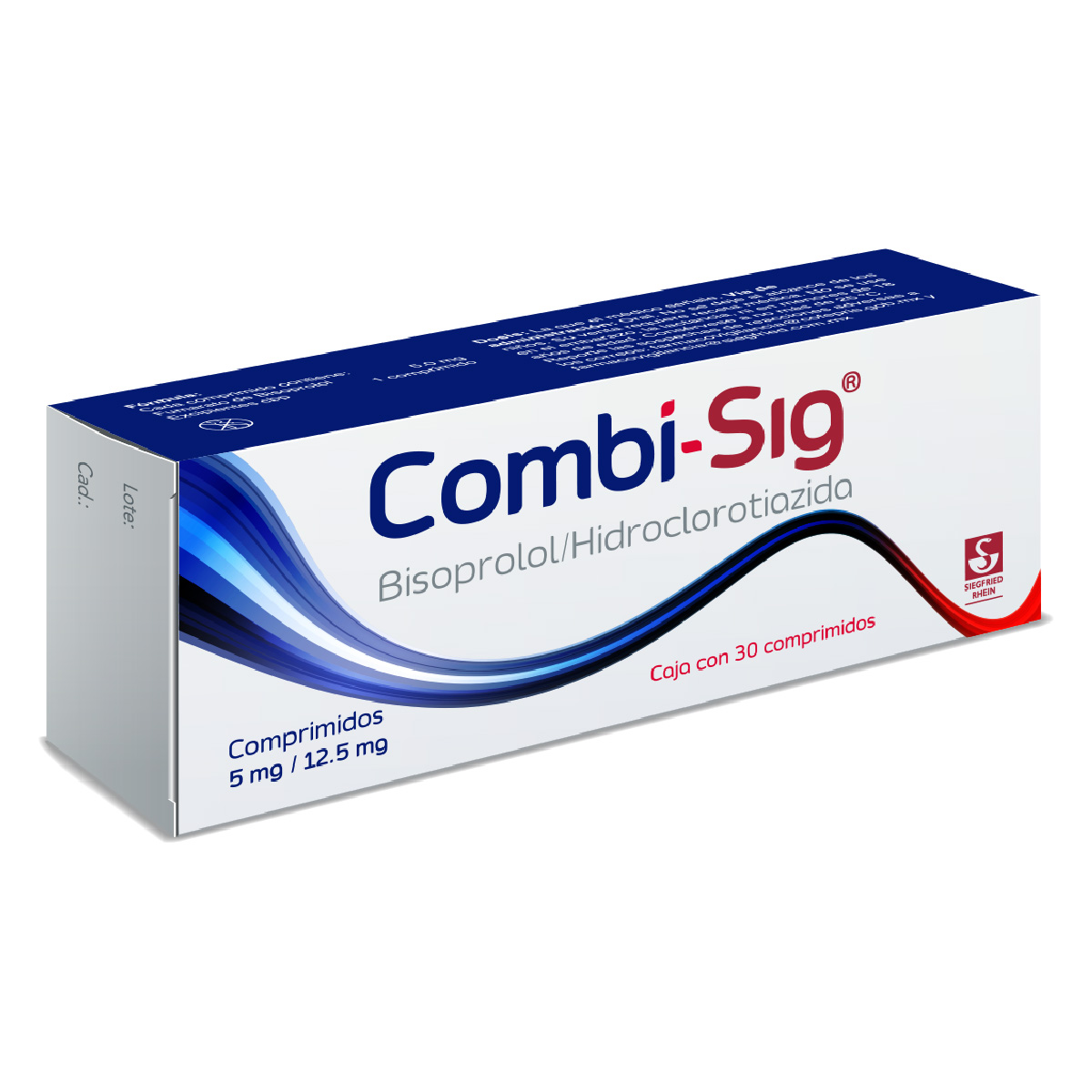 COMBI-SIG CAJA CON 30 COMPR DE 5MG / 12.5 MG - Circulo de la Salud Oro